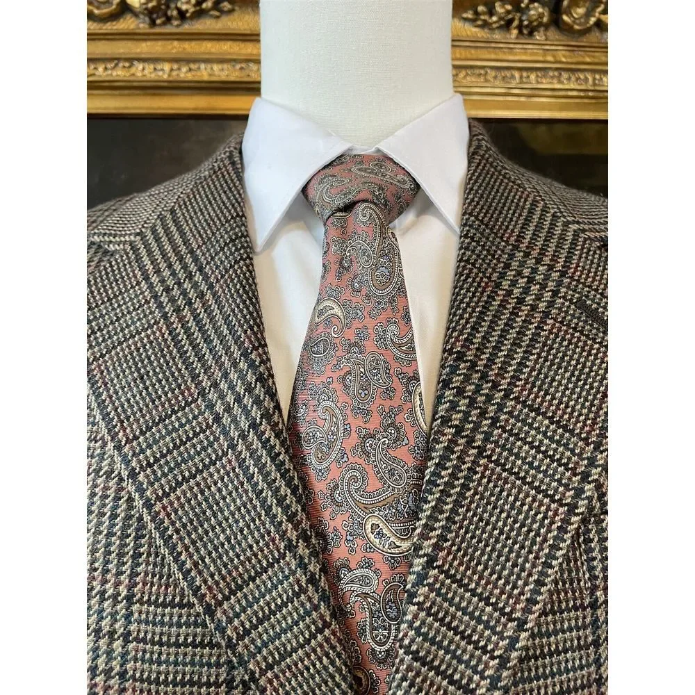 VTG‎ Tommy Hilfiger 40R USA MADE Glen Plaid Wool Tweed 3Btn Blazer Jacket Coat